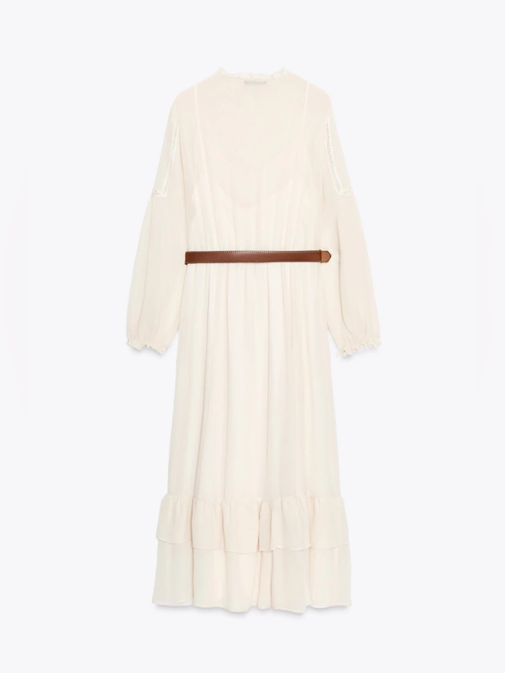 NWT Zara Woman Bloggers Fav BELTED COTTON GAUZE DRESS Size S Small - Picture 7 of 12